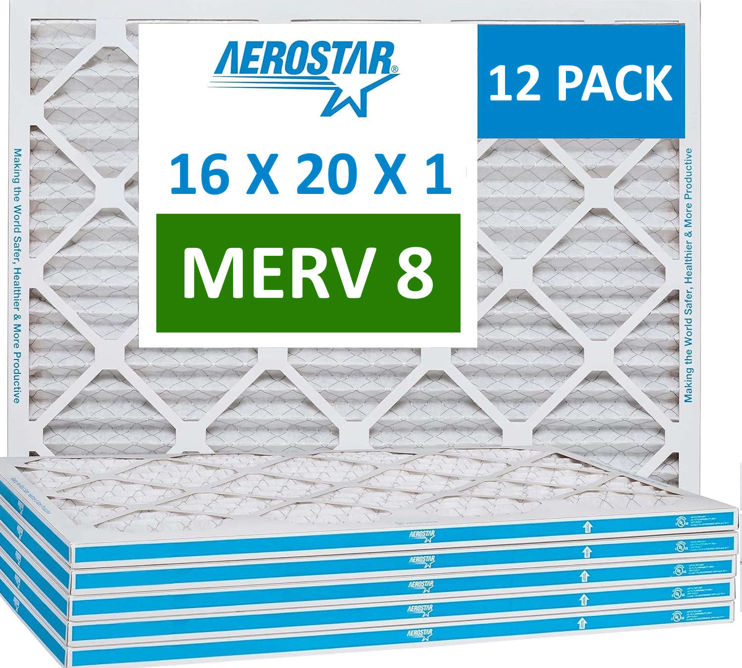 1" Furnace Filters - Pack of 12